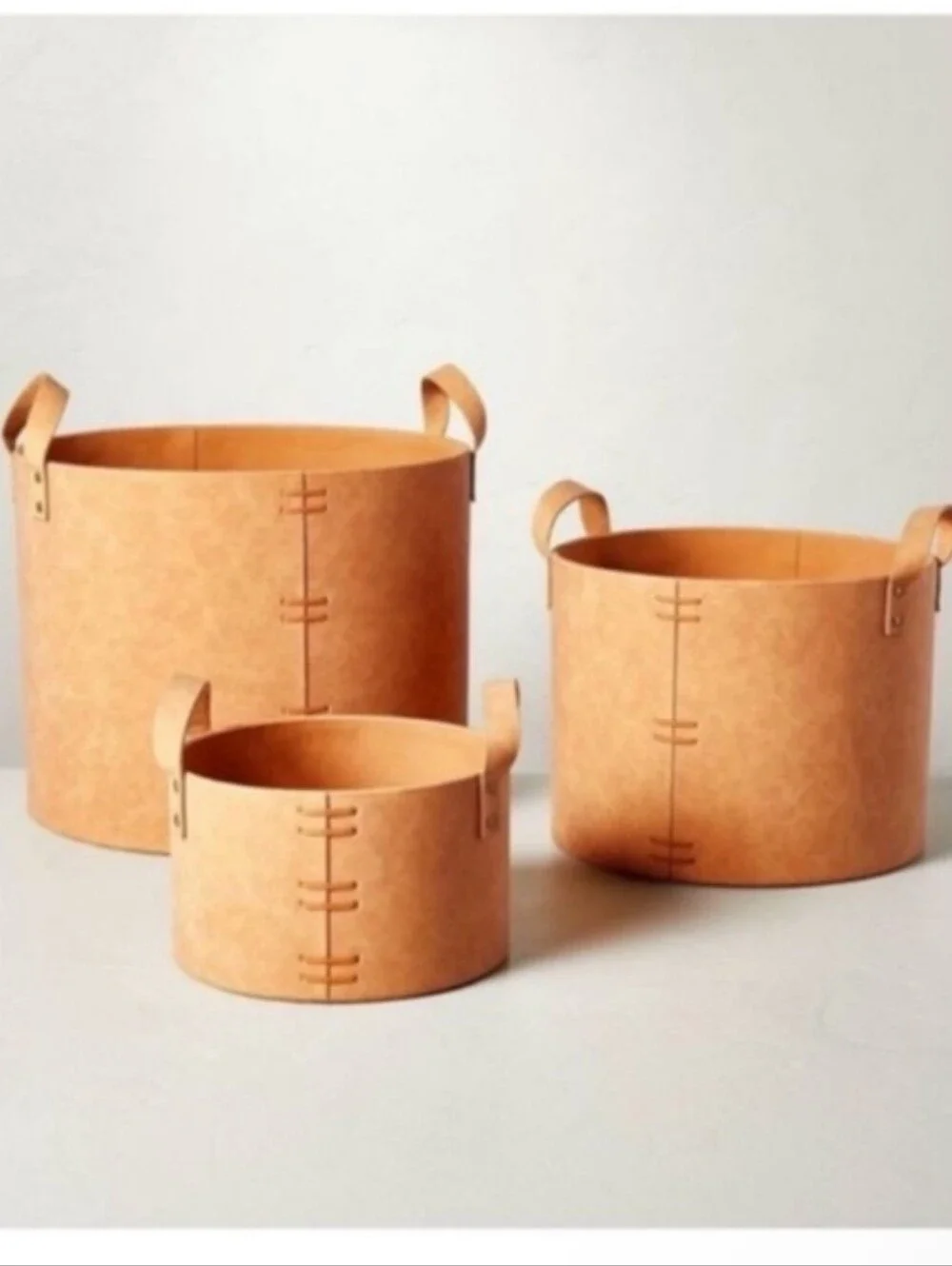 Hearth & Hand Large Faux Leather Storage Bin with Handles